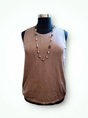 NWT Sweater Vest Women Crewneck Ribbed Knit Tank Tops Sleeveless